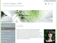 Tablet Screenshot of laurensingertherapy.com